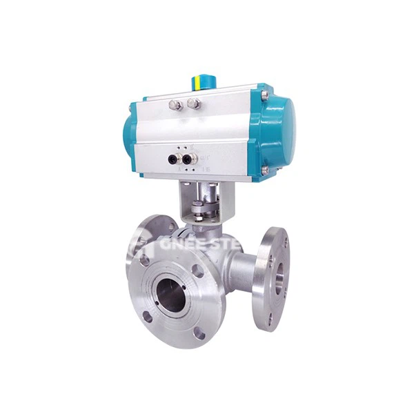 Pneumatic 3 Way Ball Valve